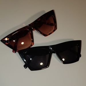 Brand New 2 Pair Square Cat Eye Sunglasses for $10